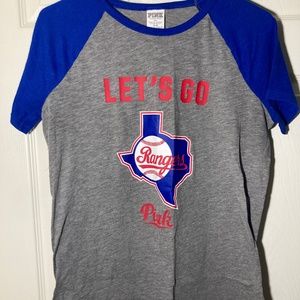Texas Rangers Women’s LOVE PINK Victoria’s Secret T shirt M/L